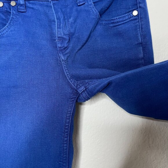 Victoria Beckham Womens Colbalt Blue Mide Rise Skinny Jeans Size 25 designer - Picture 5 of 13